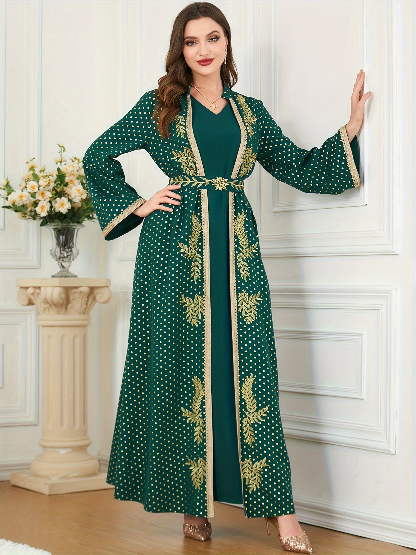fashion polka dot embroidered ribbon decor waist defining - Temu