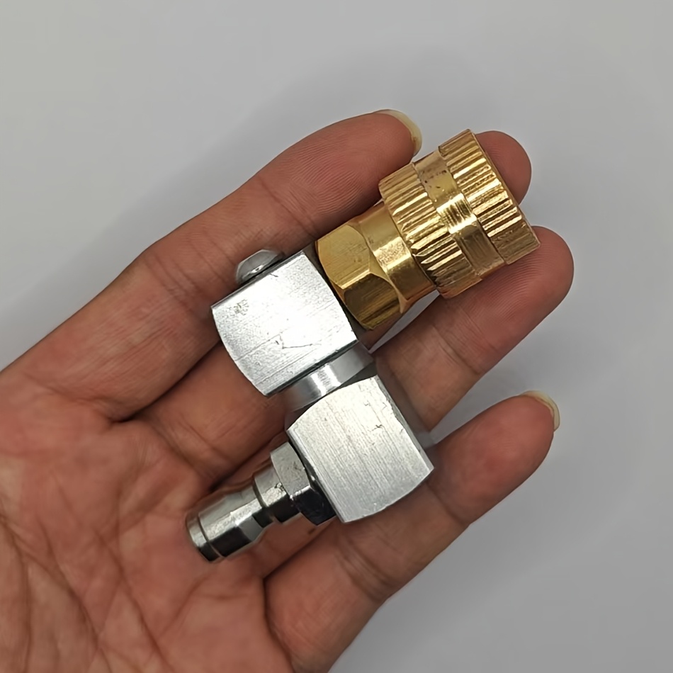 TEMU Accessorio per idropulitrice per la pulizia di grondaie, raccordo girevole gradi, attacco da 1/4" per ugello di spruzzo per idropulitrice