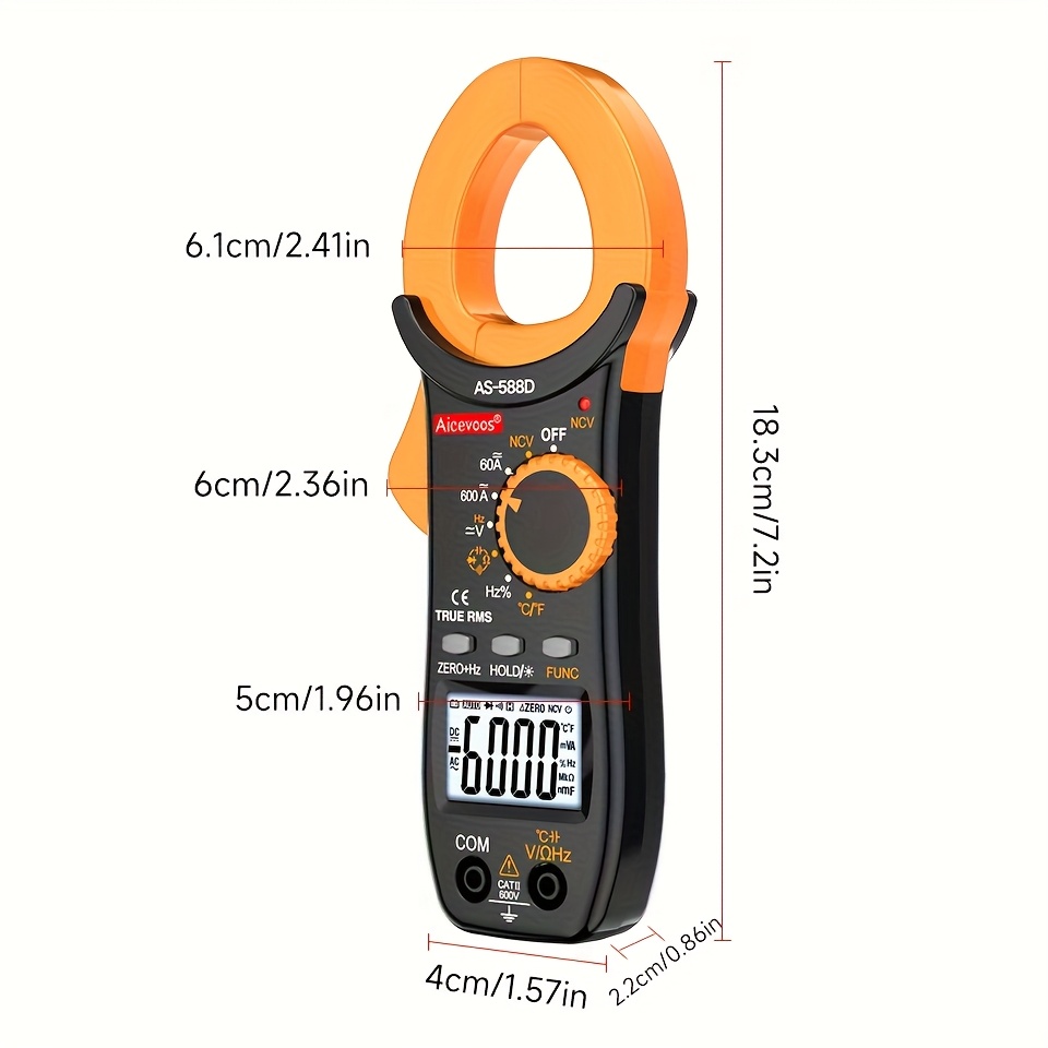 pinza amperimétrica digital ac/ corriente 6000 - Temu El Salvador