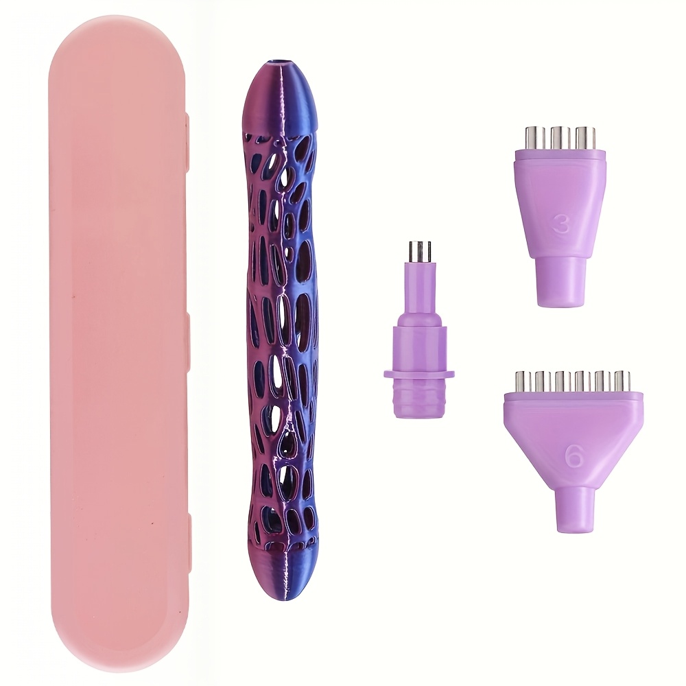 1 Set 5d Diamond Painting Dotting Pen, Resin Hollow Dual-color Shaping Replaceable Multi-head Dotting Pen Set