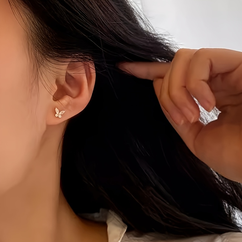 Women's Sweet Drilled Butterfly Earrings — Casual Everyday Style