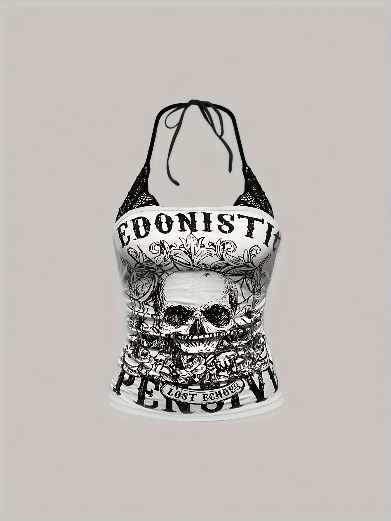 punk womens y2k concert outfit punk skull print camisole - Temu Canada
