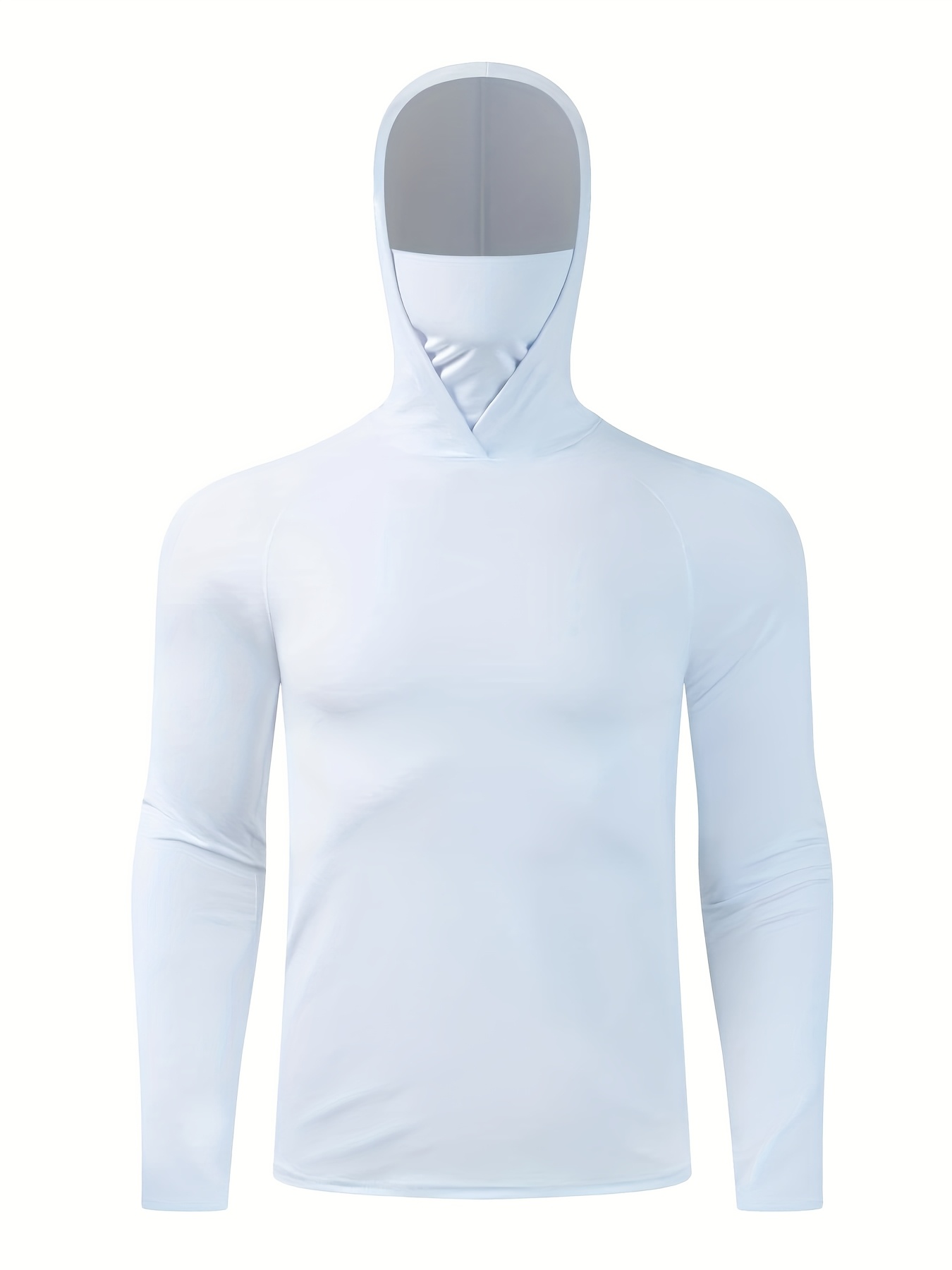 mens quick dry hooded athletic shirt face mask breathable Temu Chile