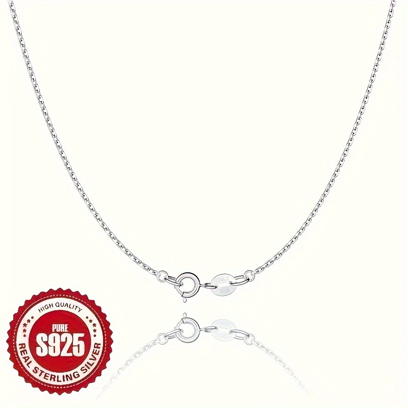 925 sterling silver chain necklace chain women 1 2 - Temu