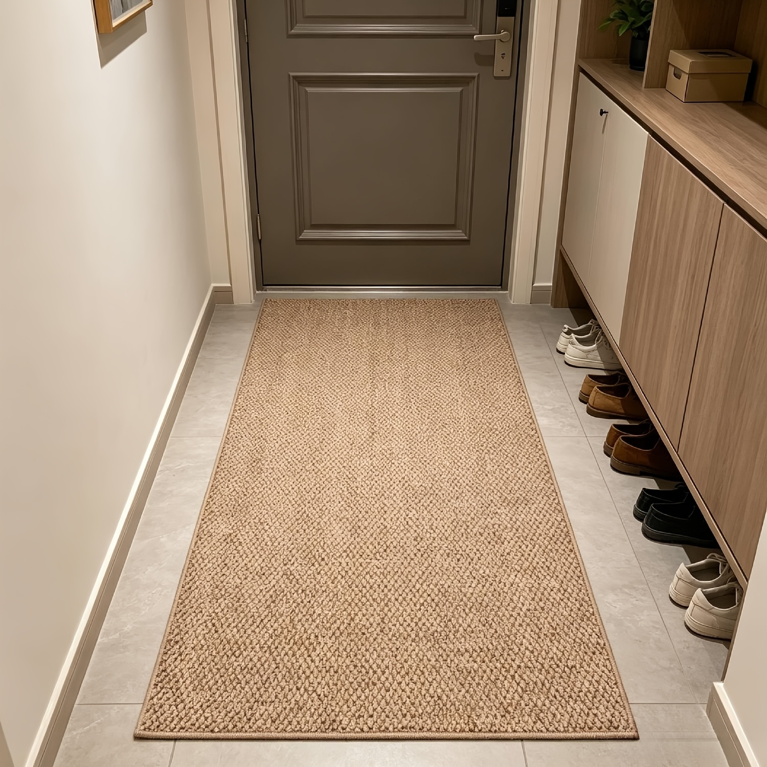TEMU 1pc Anneau de Pamplemousse Tissé Décoration Intérieure Tendance Tapis Long, Salon Grand Tapis Coussin de Canapé Tapis de Porte Tapis de Table