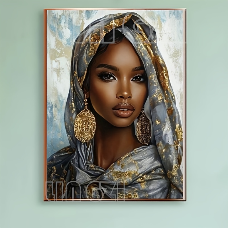 TEMU 2d Flat Printing 1pc Diamond Painting Kit, 30 X 40cm, 40 X 50cm Unframed 5d Round Acrylic Diamond Painting, Mosaic Craft, Sheer Scarf Covering
