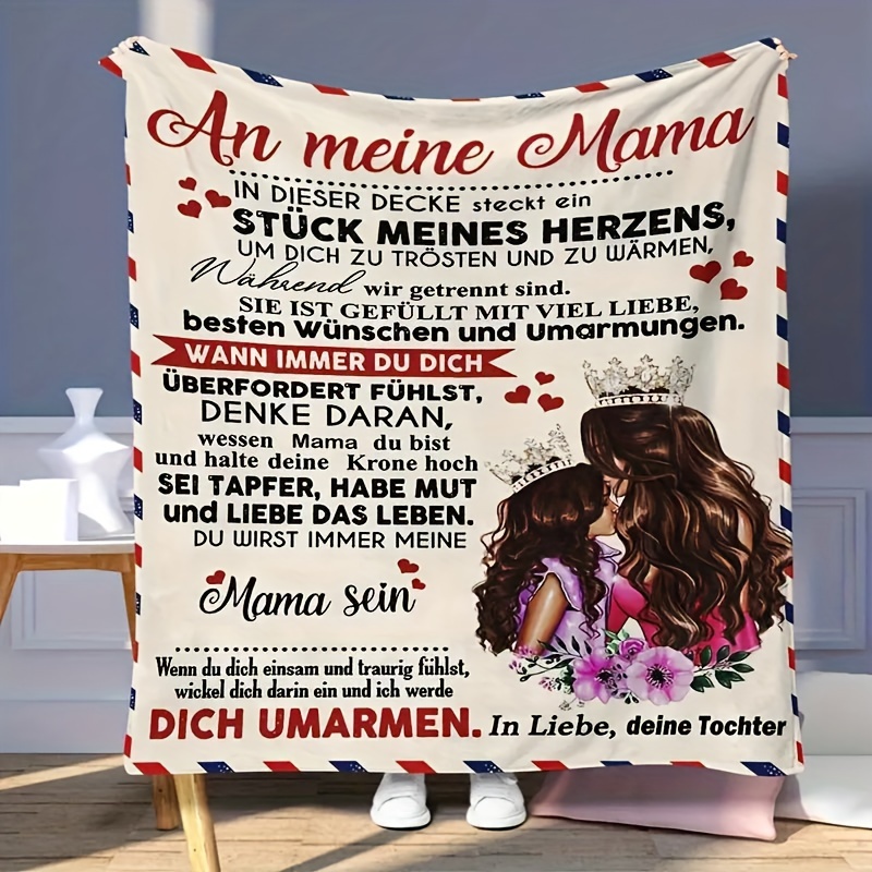 

Flannel Letter Blanket For Mom - & Allergy-, For , , , Car, Sofa, Pet, And Use - Washable Day