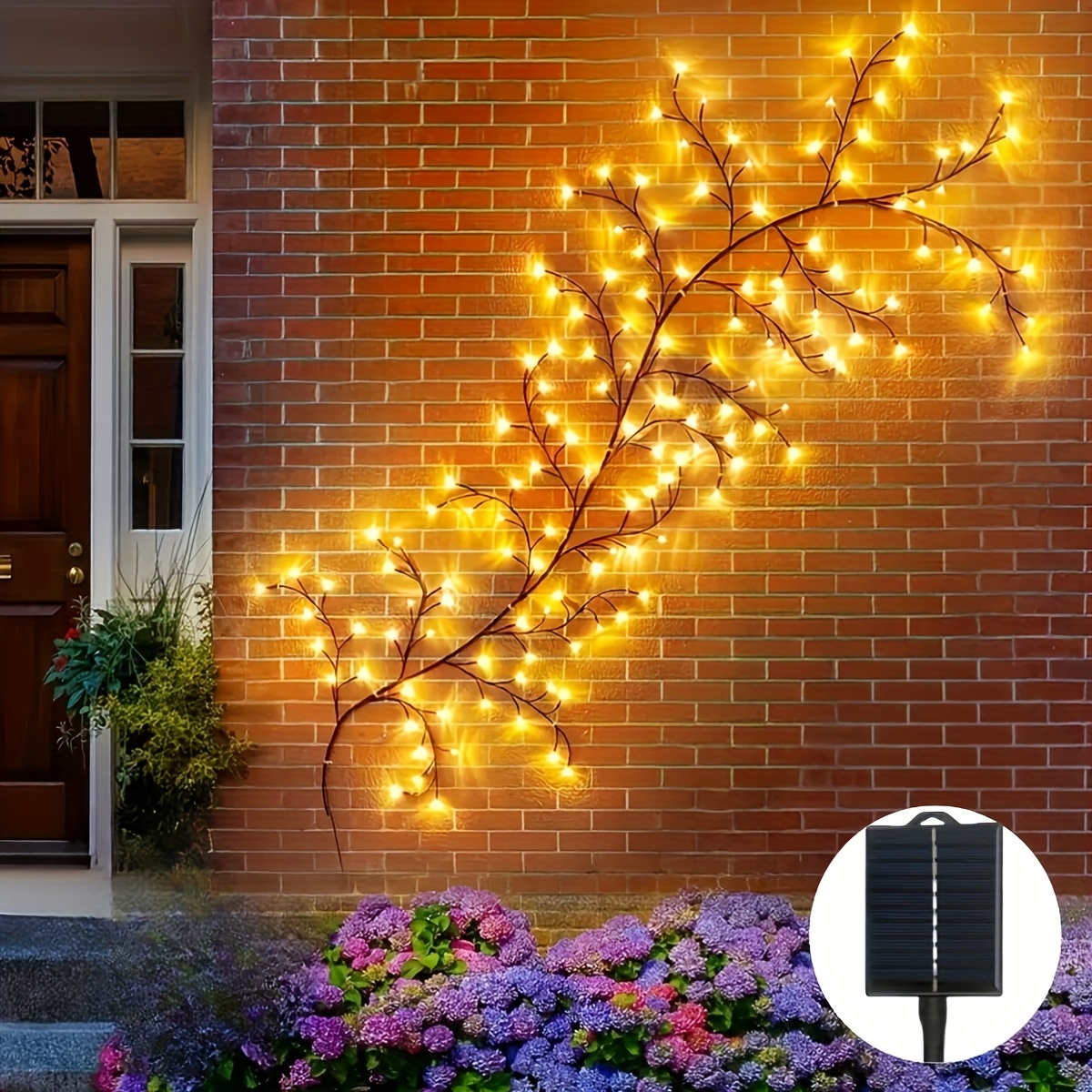 Image of 1 Solar String Light, Outdoor Solar String Lights (1.55m). Suitable For Indoor And Outdoor Decoration, Making Them An For Bedrooms, , Camping, Tents, Courtyards, Parties, And Festive Occasions.