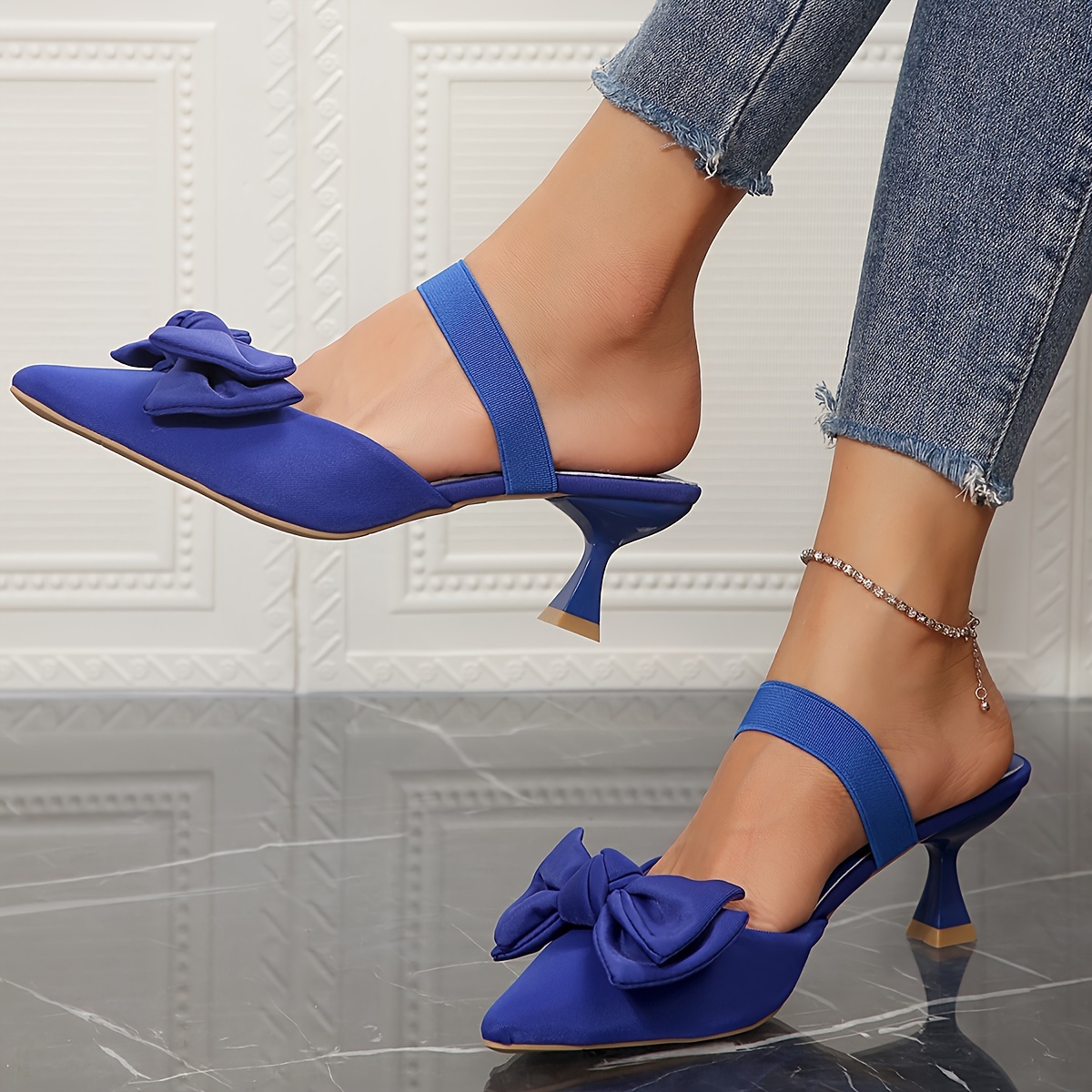 Low Heel Kitty High Heels Women's Bow-decorated Cat Low Heel Pumps Temu  United Kingdom