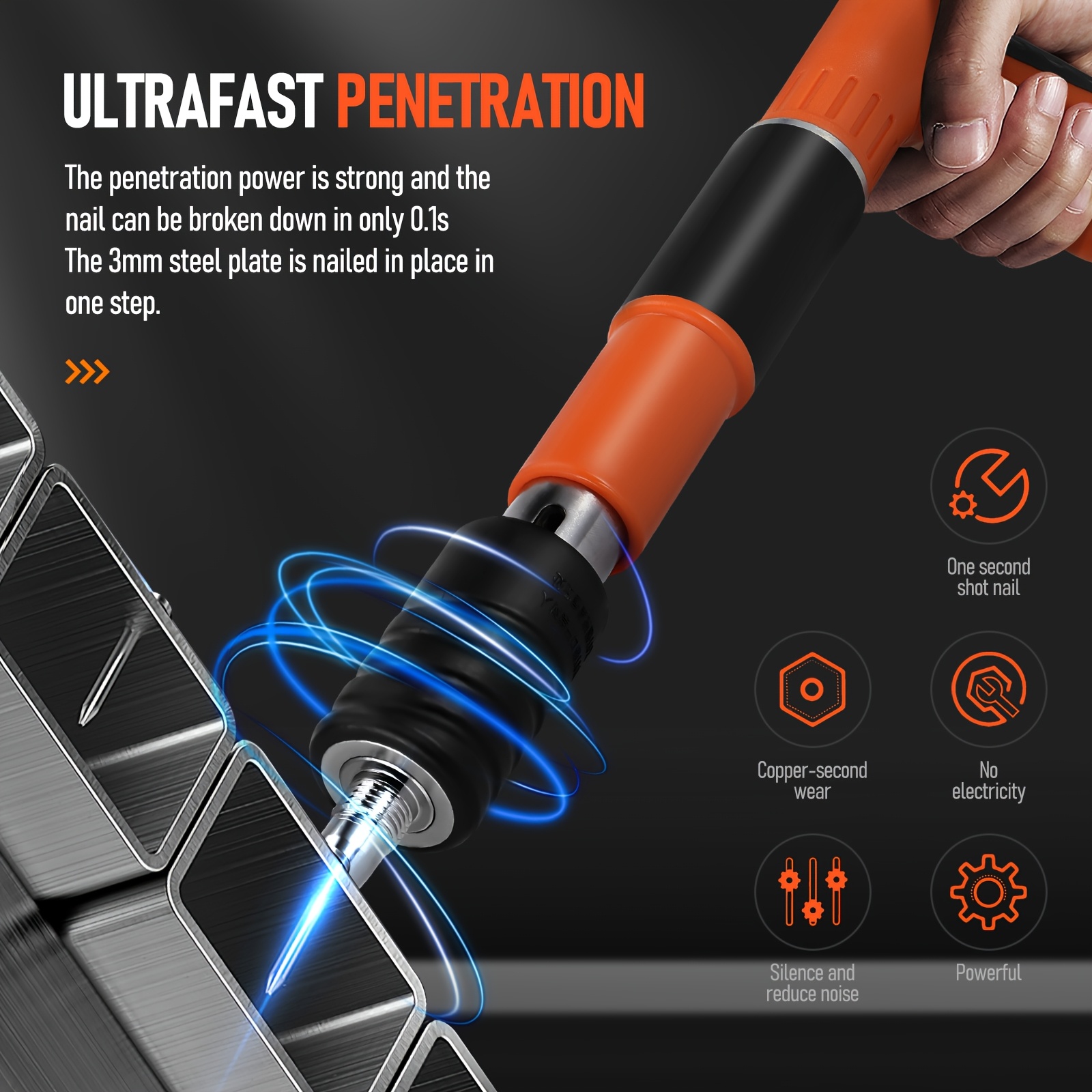 Image of 5-speed Nagelpistole Manual Nail Gun A Portable Manual Nail Gun Suitable For Concrete Walls, Ceilings And Domestic Interior Decoration