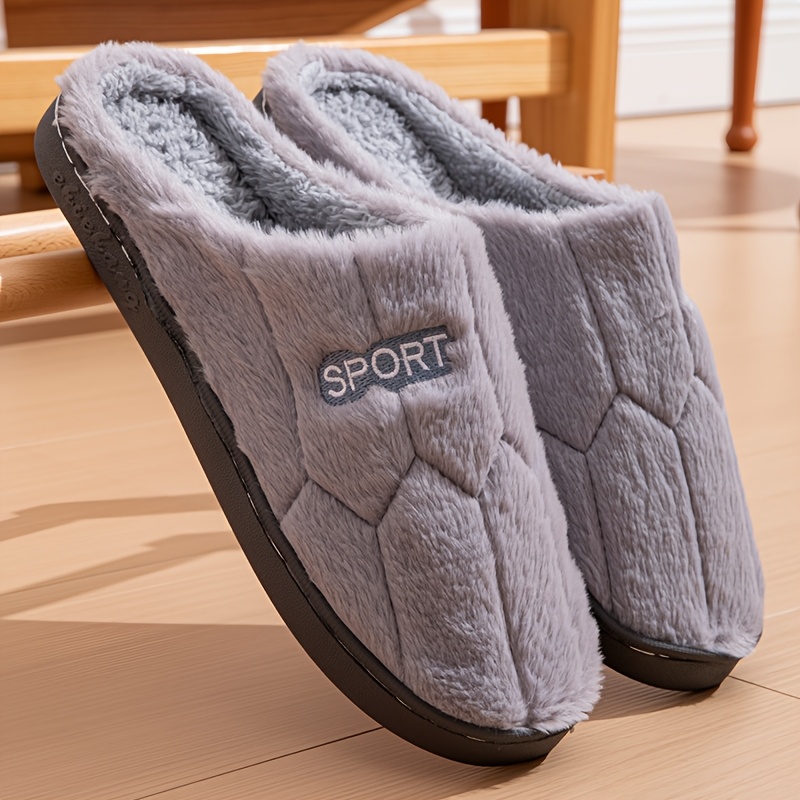 Comfortable Long-haired Home Slippers Unisex Plush Shoes, Women Shoes