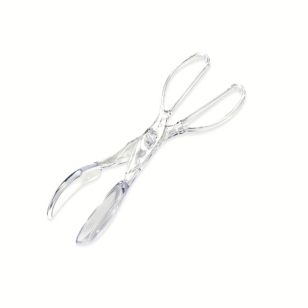   heavy duty transparent plastic salad scissors clamp with reusable heavy duty shears suitable for bbq buffet party serving salad dressing hygienic for large groups outdoor picnics Product details 5