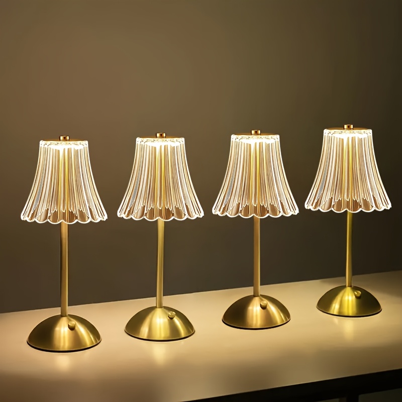 TEMU 4/2/1pc Dimmable Led Cordless Table Lamp With 3-way Adjustable Usb Rechargeable Touch Sensor. Touch Lamps Perfect For Indoor Bedside Light,