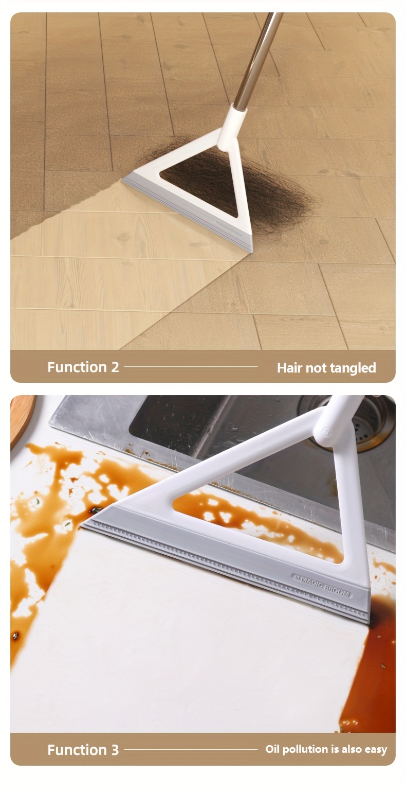 magic broom with wiper multi purpose floor glass tile cleaning scraper ideal for kitchen bathroom living room bedroom   pc material details 4