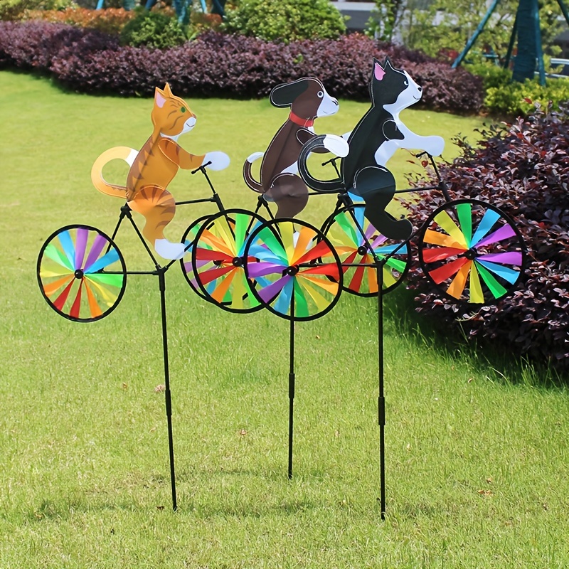 

-themed Windmill - Coffee Bicycle Design, Outdoor Garden Decor, No Battery Needed