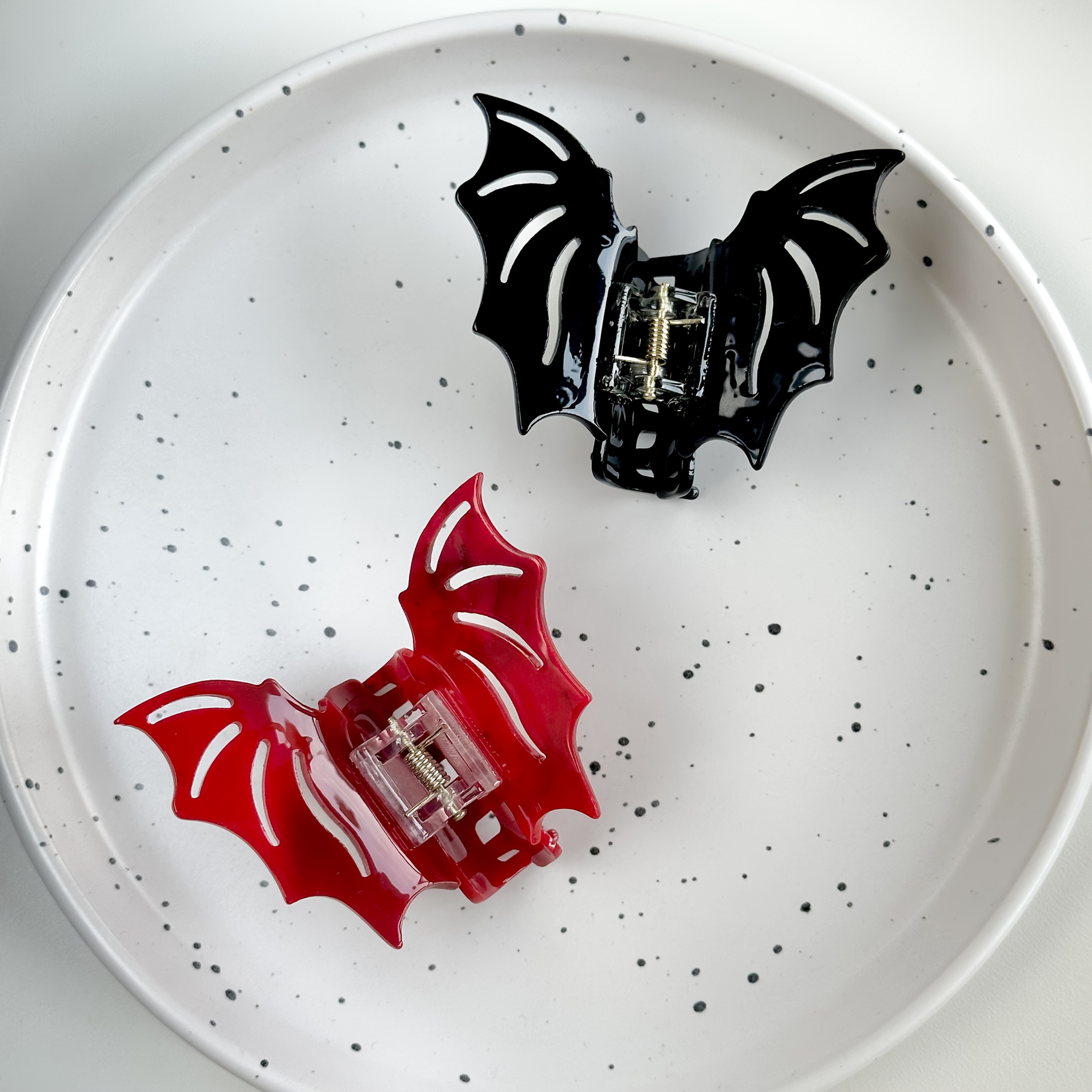 Fermagli per capelli a forma di pipistrello, per ragazze e donne, 4 pezzi, decorazioni per Halloween, cosplay, accessori per capelli, 10,2 cm