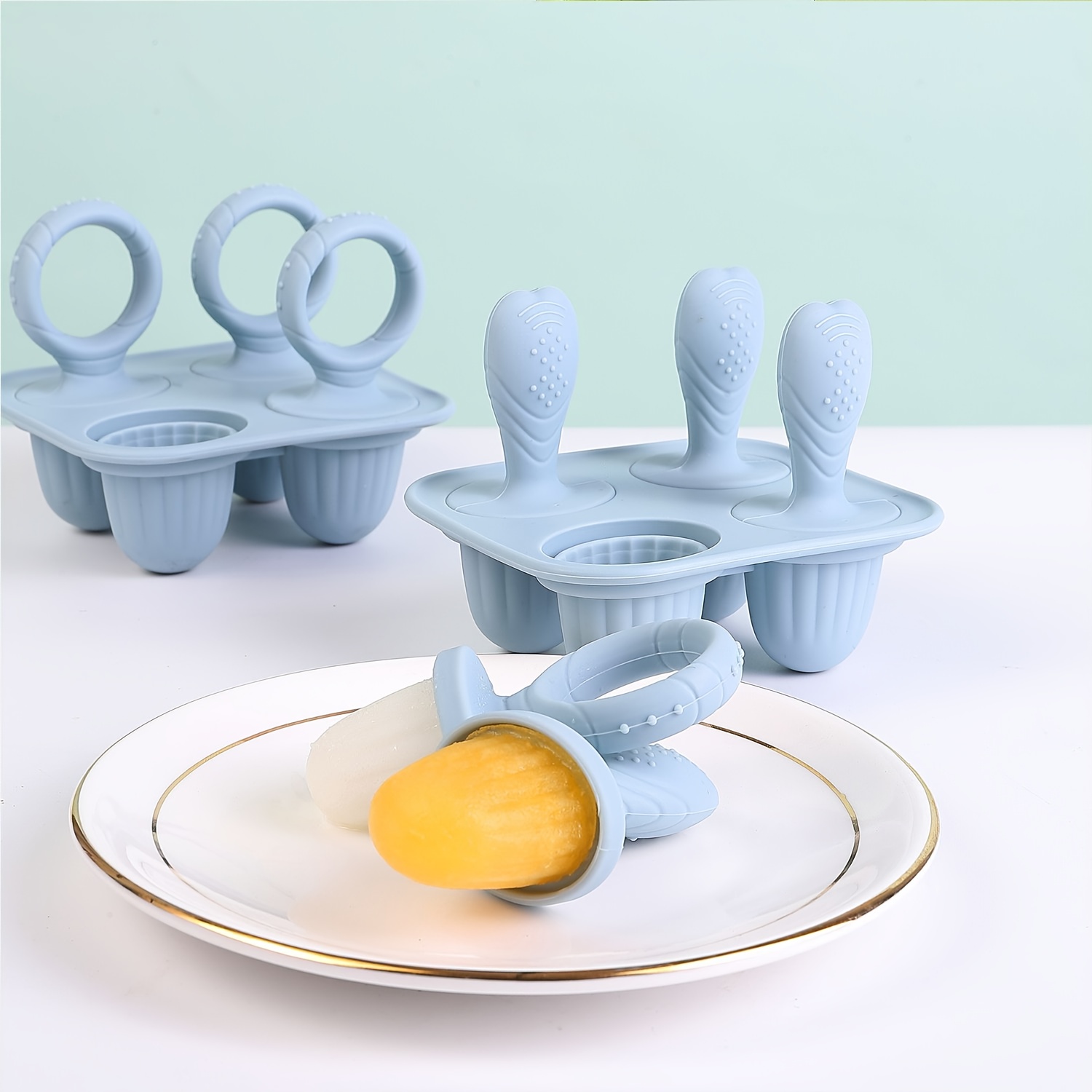 eisförmchen in molar form eisamisform herstellen eis stiel