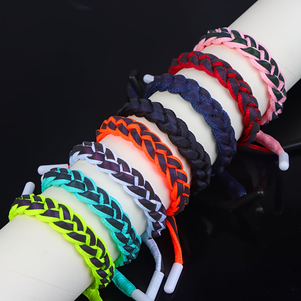 

8pcs Adjustable Braided Wristbands - Sporty & Stylish Bracelets, Ideal For & Parties, Gift-ready Packaging, Sporty Accessories|vibrant Bracelets|woven Bracelets, Couple Bracelets