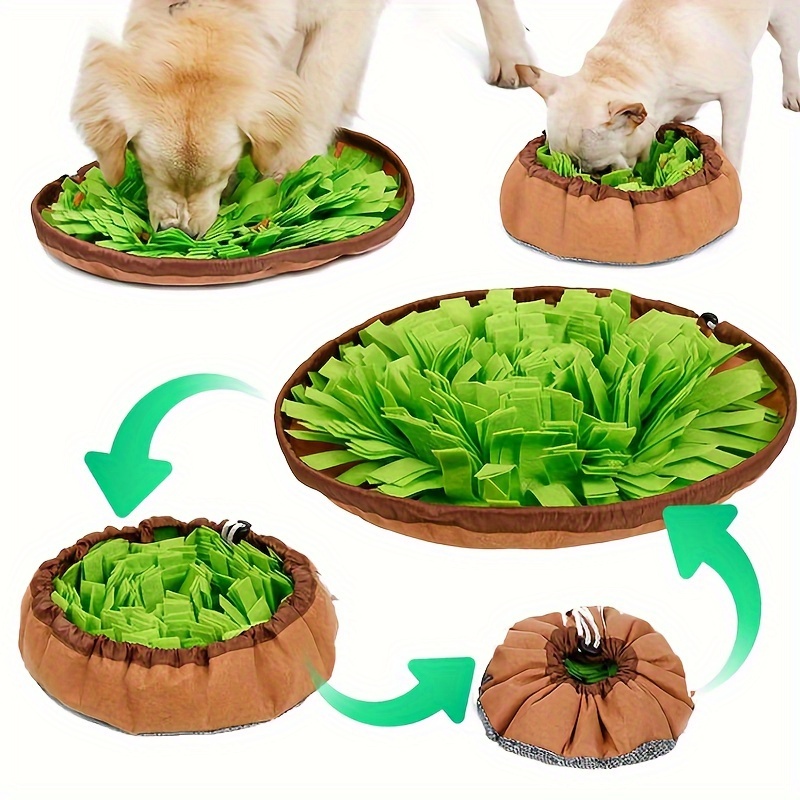 

Polyester Snuffle Mat For Cats, Dual-use Pet Sniffing Bowl, Durable And Comfortable, Interactive Puzzle Feeding Mat, Foraging Skill Training Toy For Dogs And Cats