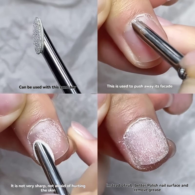 Double-Headed Cuticle Remover Tool with Sanding Discs Set