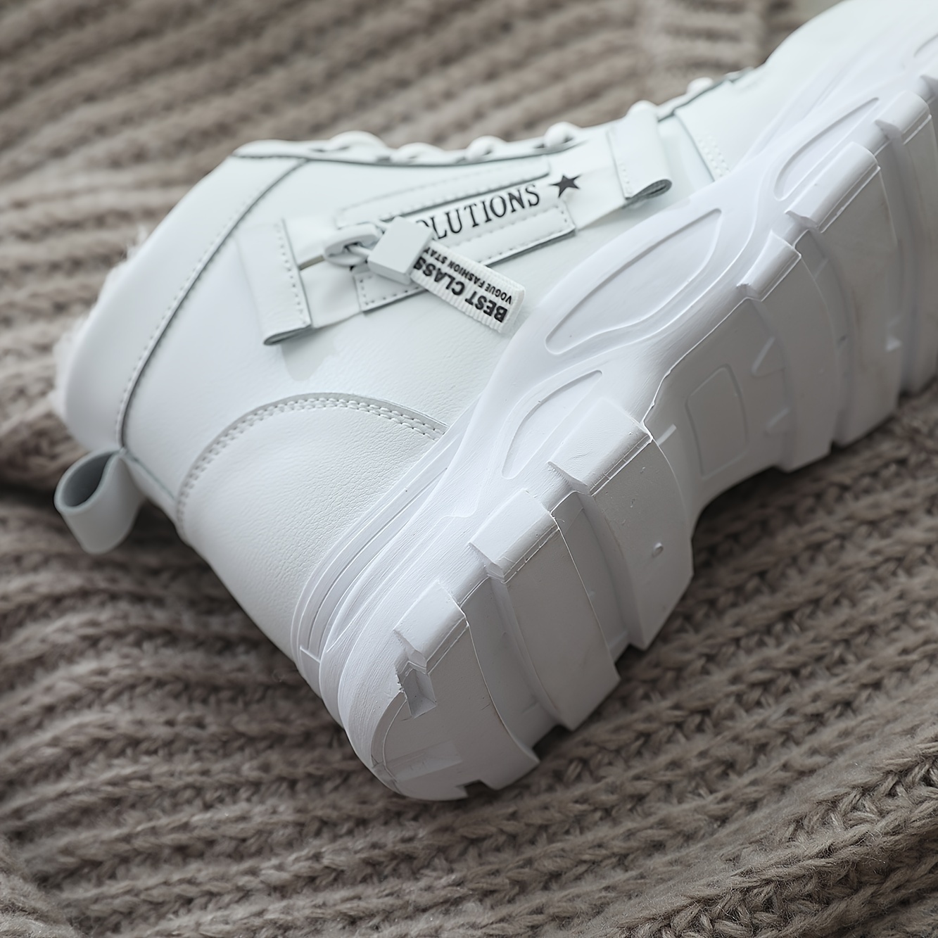 Botas de invierno para mujer CNSN, con forro polar, suela de goma, tacón medio, color negro y blanco, ideales para salidas casuales, viajes y actividades al aire libre, calzado de invierno, botas de invierno con estilo, interior con forro polar