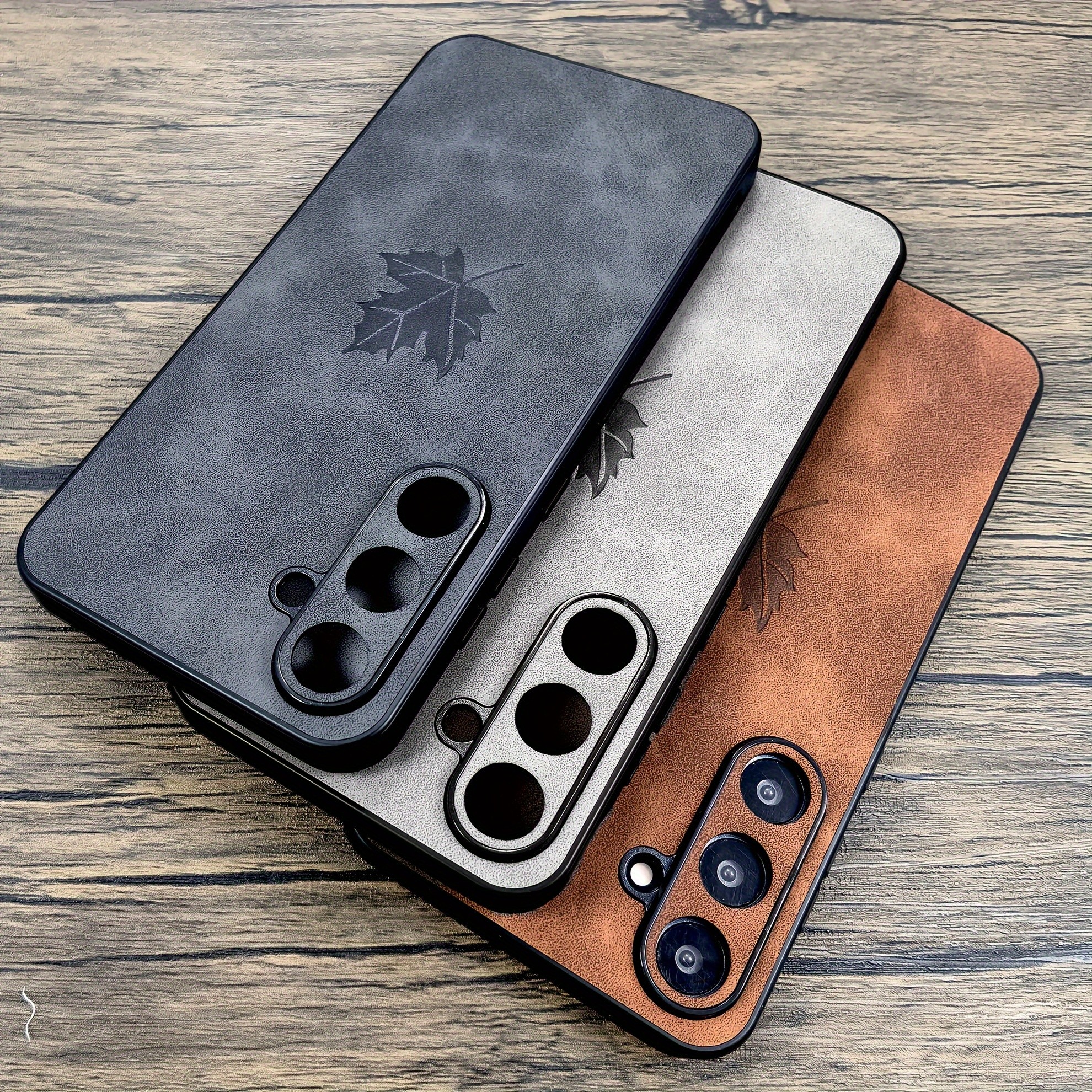 Phone Case - Premium Imitation Faux Leather Protective Case for Samsung Galaxy A55, A54, A53, A52, A56, A36, A35, A16, A15 - Complete Shield Bumper Armor Cover