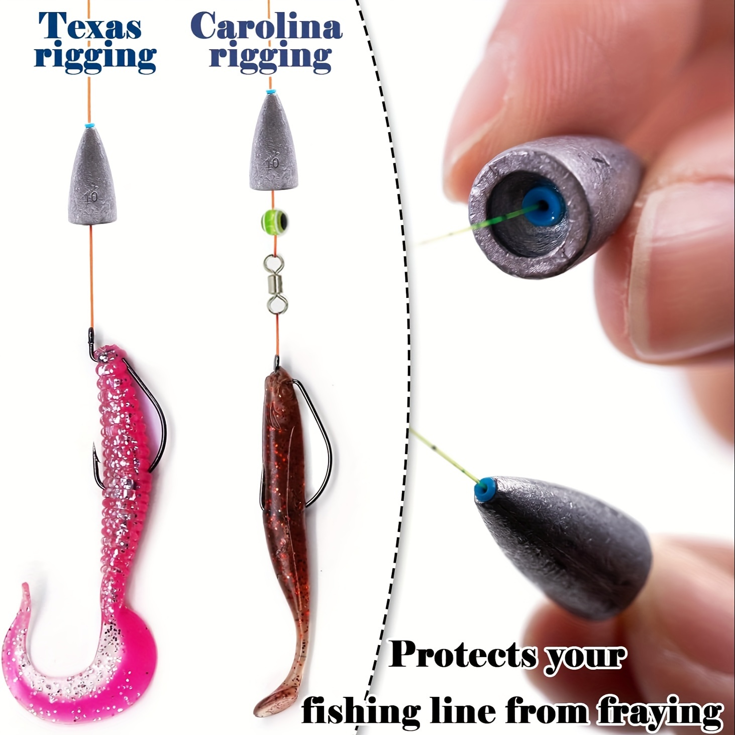 Bullet Shaped Lead Sinker Fishing Weight Texas Rigs Bass Temu