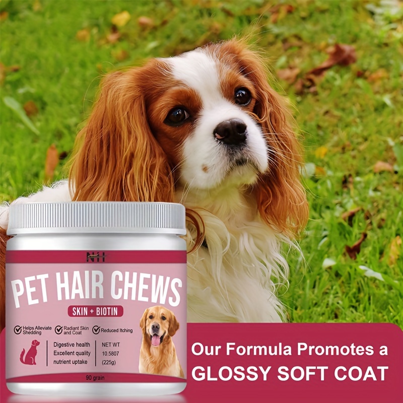 

Chewable Tablets For Pet Skin And Hair Care Are Helpful To Promote Smooth And Shiny Fur, Reduce Hair Loss And Keep Hair Soft, And Add Alaska Oil To Promote Healthy Skin And Hair