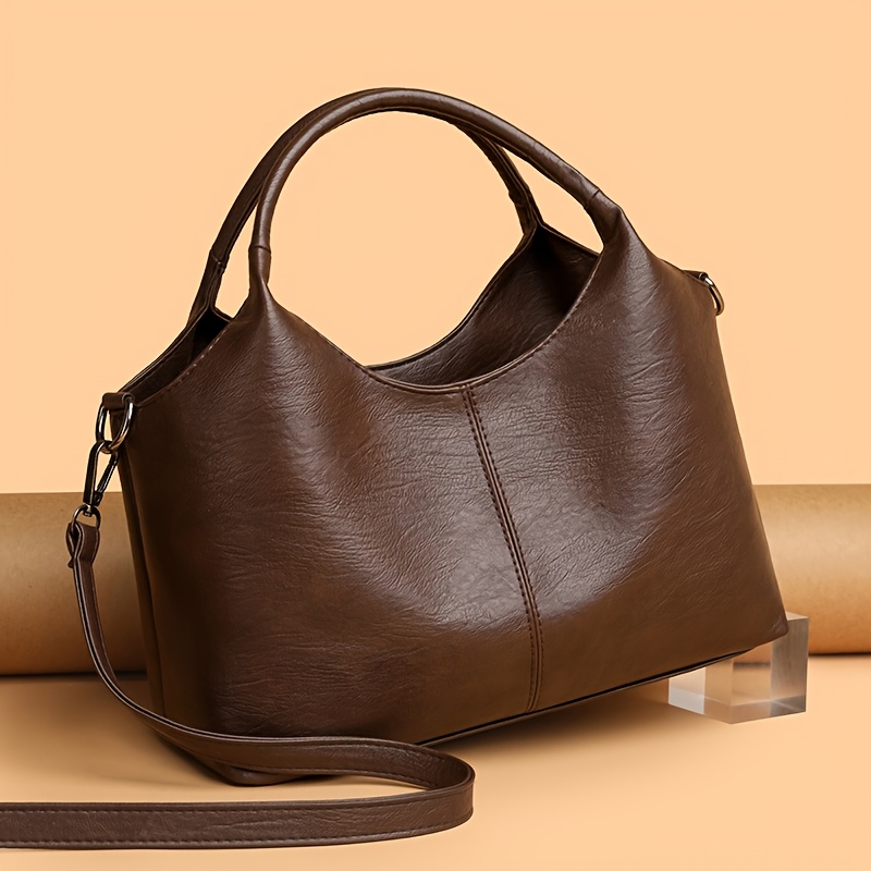 TEMU Women's Shoulder Bag, Exudes A Easy And Elegant Beauty. Soft Fabric Material, Natural Texture, . Large-capacity Main Pocket With Reasonable