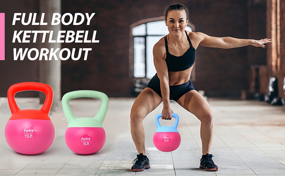 [Rose Red Kettlebell] 1pc Rose Red Soft Kettlebell - Weighing 5-30 Pounds - PE Polyethylene Dumbbell - Enhancing Strength - Suitable For Home Fitness And Gym - Protecting Body Safety - Valentine's Day Gift