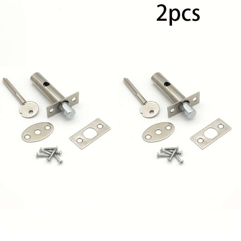 2pcs Of Invisible Lock, Suitable For Universal Access-durable Metal Material, Fireproof And Hidden Design Perfect Door Hardware