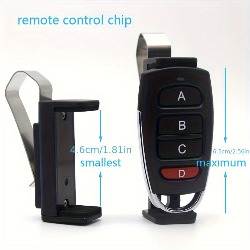 TEMU 2pcs Universal Garage Door Opener Clips - Fit 47-68mm Access Control Remote Car Sun Visor Clips - Quick Installation Key Chain
