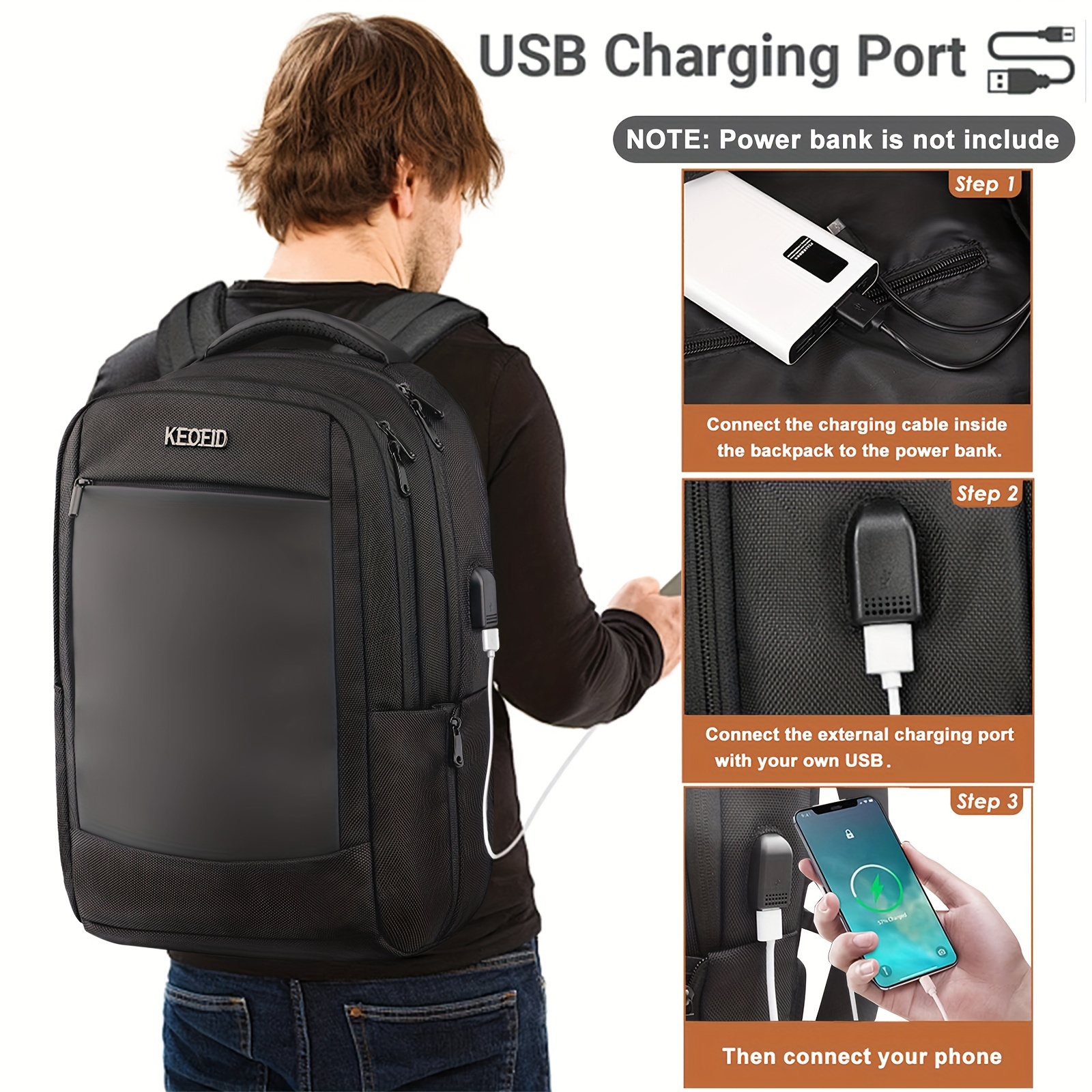 business laptop backpack 15 6 inch travel laptop bag - Temu