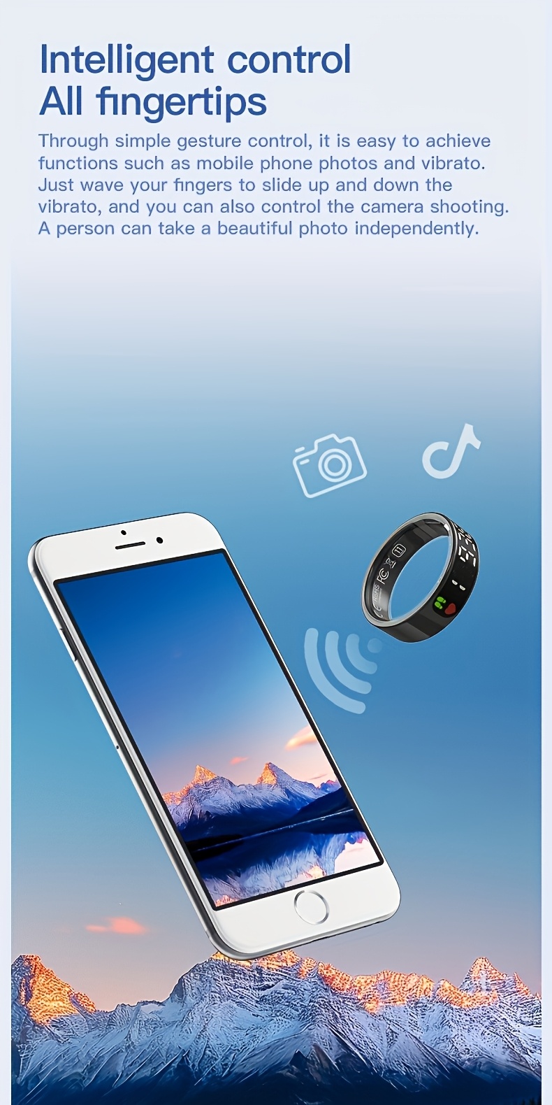 Protingas žiedinis fizinio aktyvumo seklys su ekranu, įrašo žingsnius, atstumą, kalorijas, miegą, stebi judėjimą, suderinamas su iPhone ir Android, atsparus vandeniui pagal IP68 standartą, išmanieji papuošalų priedai, tinkami moterims ir vyrams kaip dovanos, Valentino dienai ir kitoms šventinėms progoms