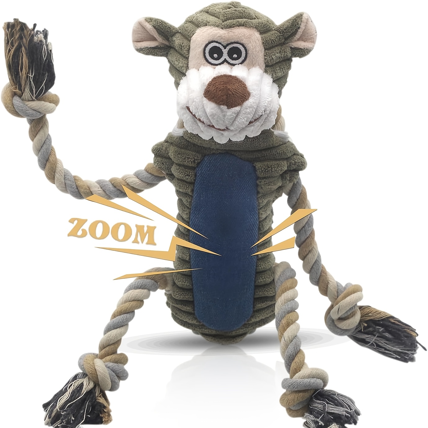 TEMU Plush Dog Chew Toys, Squeaky Dog Toys To Keep Them Busy, Interactive Tug Of War Puppy Toys, Stuffed Dog Toys For Small And Large Dogs. (pull