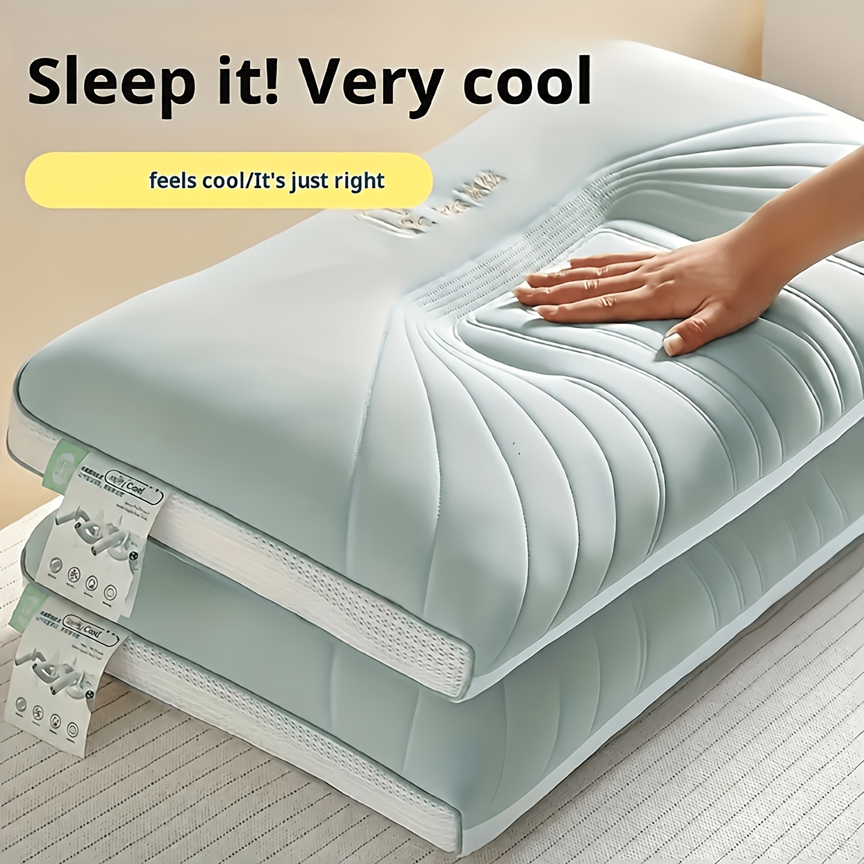 2 3D Breathable and Soft Cervical Health Pillows, Suitable for All Seasons, Suitable for Home Living Rooms, Bedrooms, Do