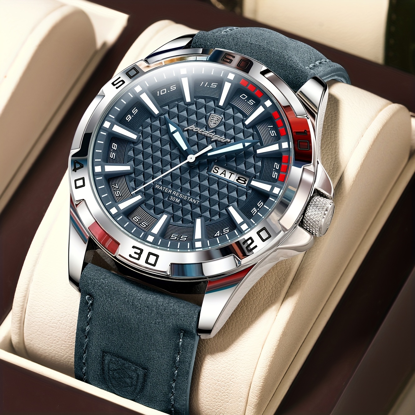 POEDAGAR New Waterproof Luminous Calendar Men's Quartz Watch New Fashion Students Korean Youth Business Luxury Men's Wristwatch