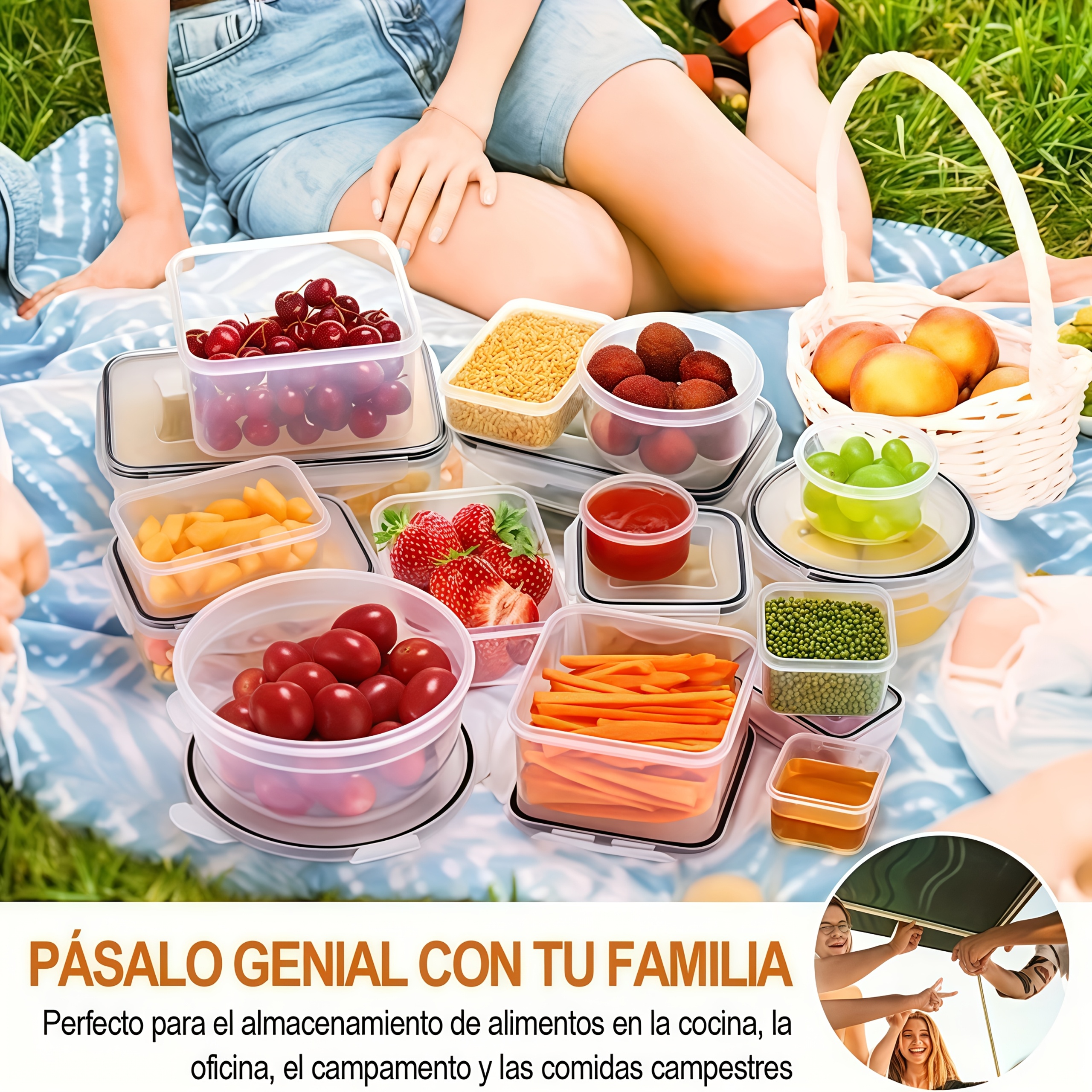 12pcs (6 Lids + 6 Containers) Refrigerator Food Storage Containers, with Airtight Lids Food Grade PP Material Fresh-Keeping Box, for Fruits, Vegetables, Meat, Reusable And Durable Storage Organizer - Great for Kitchen