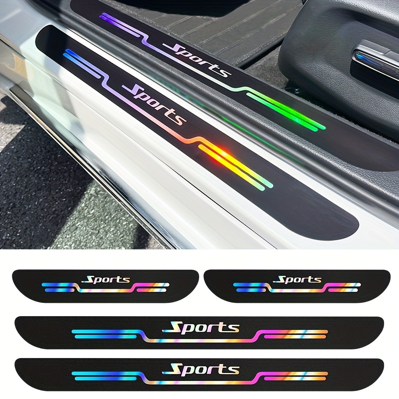 

4 Pack Of Car Door Protectors: Reflective Car Anti-scratch Stickers, Universal Car Protection Stickers, Car Trunk Protective Stickers, Pe Material