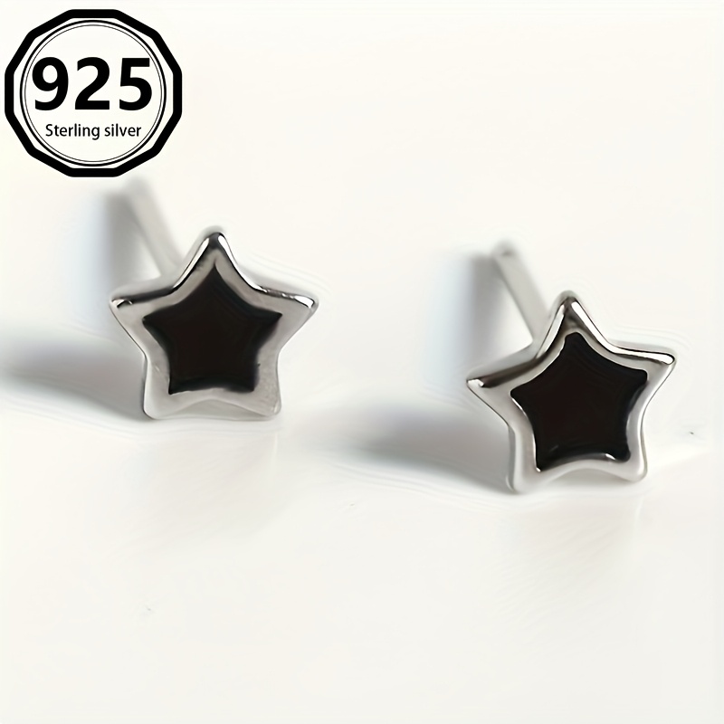 

Tvxk Classic Sterling Silver 925 Earrings, Simple Five-pointed , Lightweight 1g, Daily & Gift Wear, Valentine's Day Jewelry, All Compatible, Gift For Eid, Ramadan