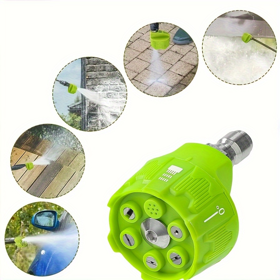 

6 In 1 High Pressure Washer Spray Nozzle 0 15 25 Watering Soap Nozzle Tip Garden Cleaning Universal