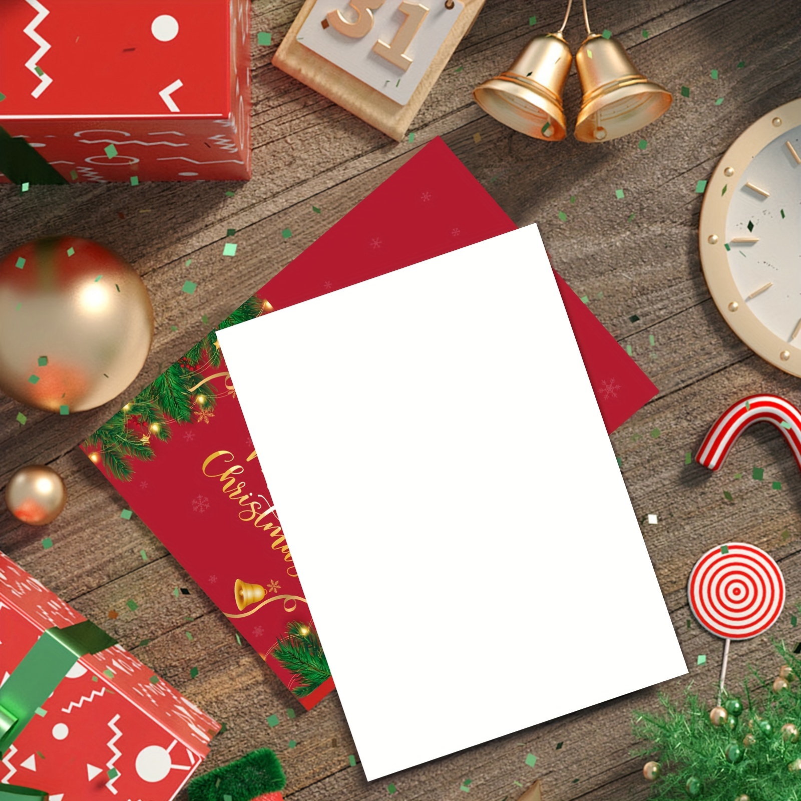 10 sets christmas greeting cards cards card sleeves festive - Temu Mauritius