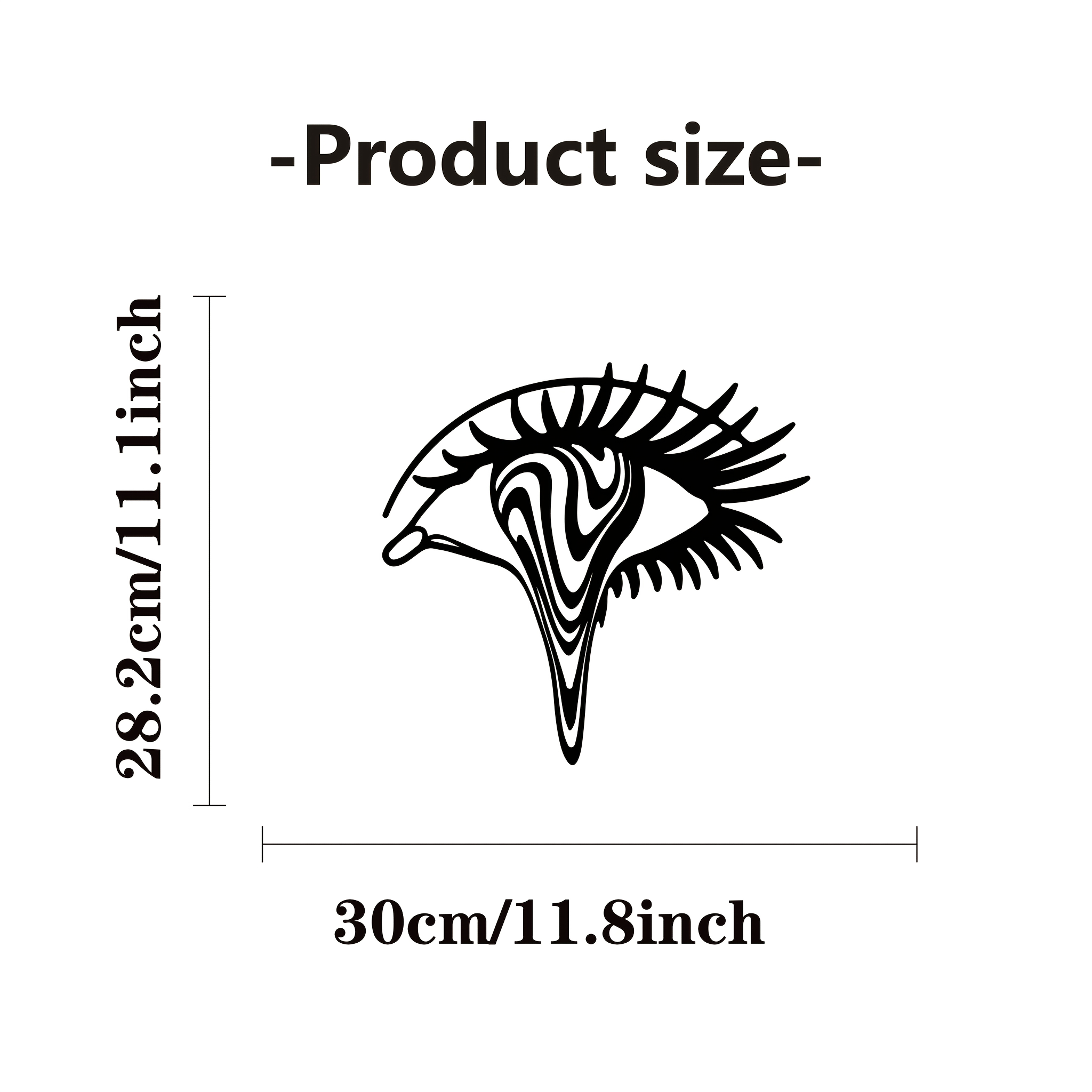 TEMU Psychedelic Art â Black And White Intricate Design Metal Wall Decor, Exotic Modern Home Accent, Suitable For Living Room, Bedroom, Office, And