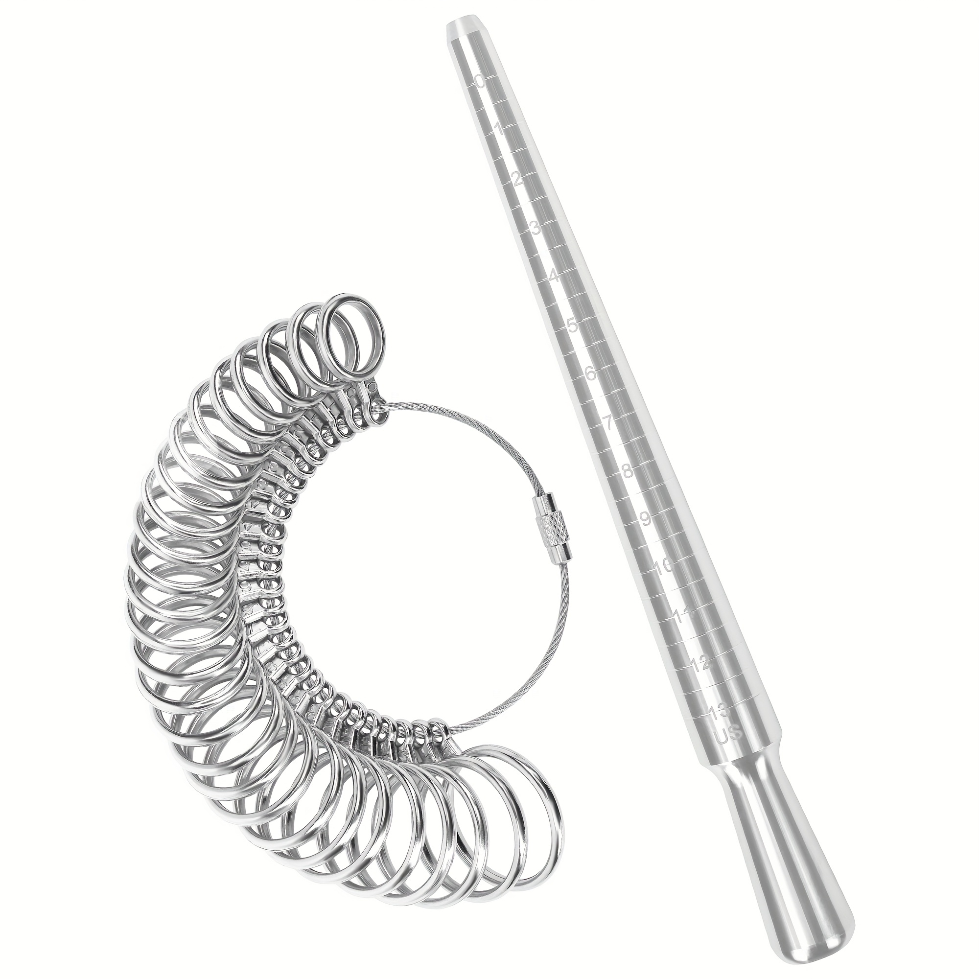 Easy To Use 0-13 Finger Ring Metal Sizer Gauge