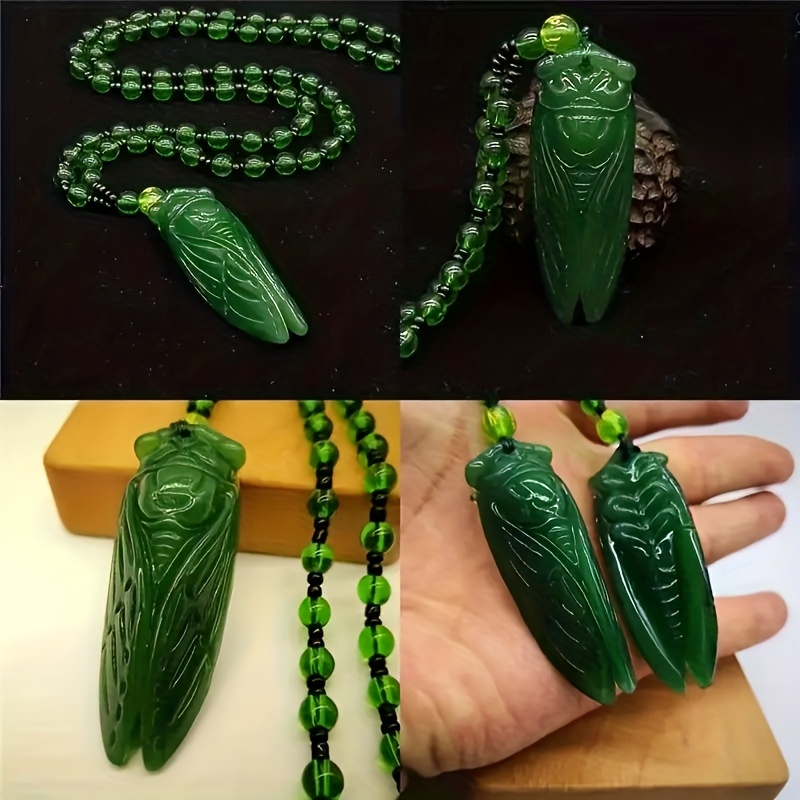 Image of Chic Pendant Necklace - Unique Insect Design, Exquisite Glass , Nature-inspired Jewelry Gift For Women, Daily Wear & Special Occasions