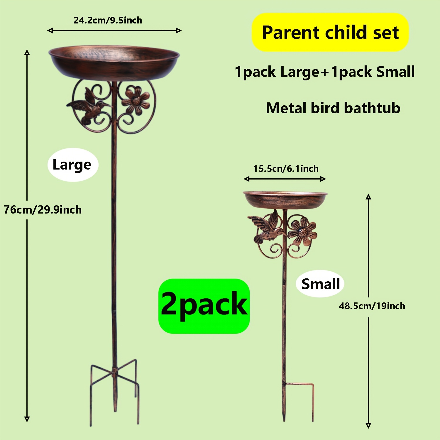 Image of A Two-piece Set Including A Bird Feeder And A Bird Bath, Designed For Parent- Interaction, . Versatile Sizes For Outdoor Garden Decoration, For Spring And Summer 2026