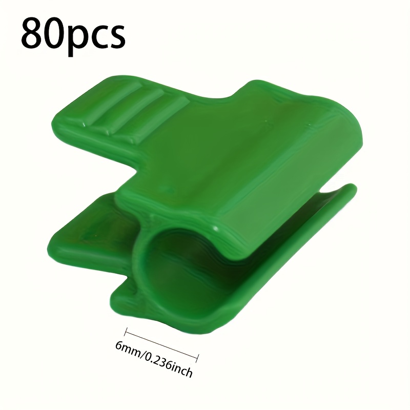 E-shop 80 Stück Robuste Gewächshausclips für Folie und Rohre, PP-Material, Sichere Schattierungsnetz-Stangenclips, Geeignet für