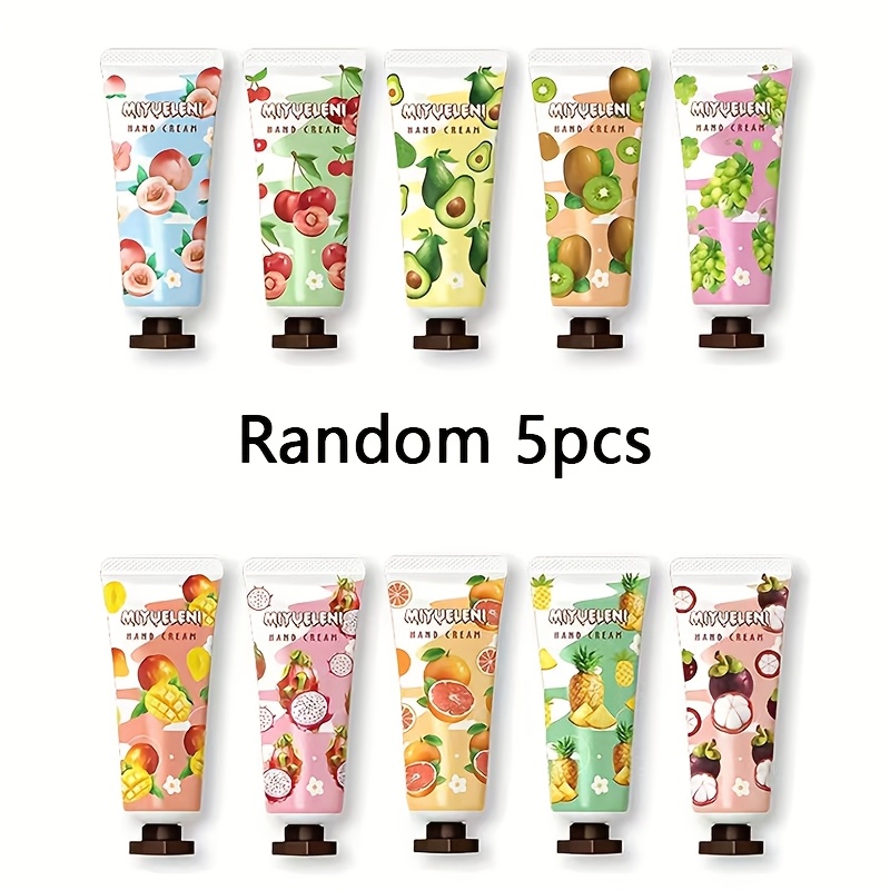 Image of 5pcs Random Hand Cream Gift Set - -based Moisturizing Lotion For Types, Alcohol-free, Glycerin & Vitamin E Infused, Non-greasy Daily - Ideal For Dry, In Fall & Winter