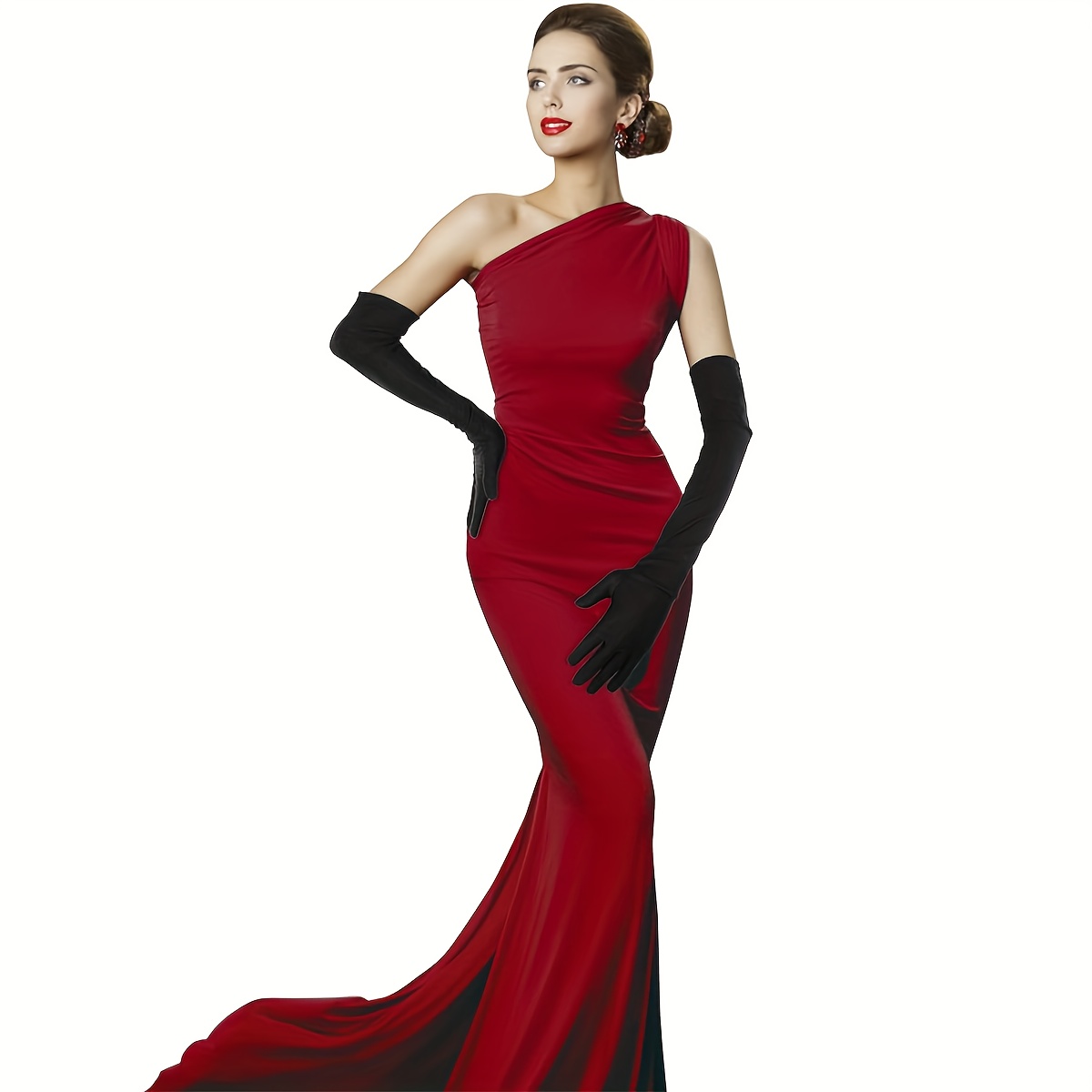 EORUBE Guanti Lunghi In Raso Fino Al Gomito - Stile Anni '20 Per Feste E Costumi - Foto 8