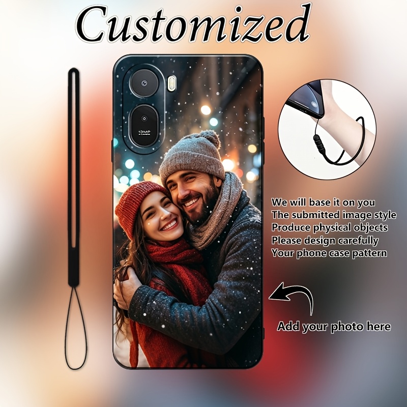 TEMU Custodia per telefono - Custodia morbida con cordino, foto personalizzata, adatta per Xiaomi Redmi A7 PRO/A5/A3/A3PRO/A4/A2/A1/A2+/A1+ e modelli